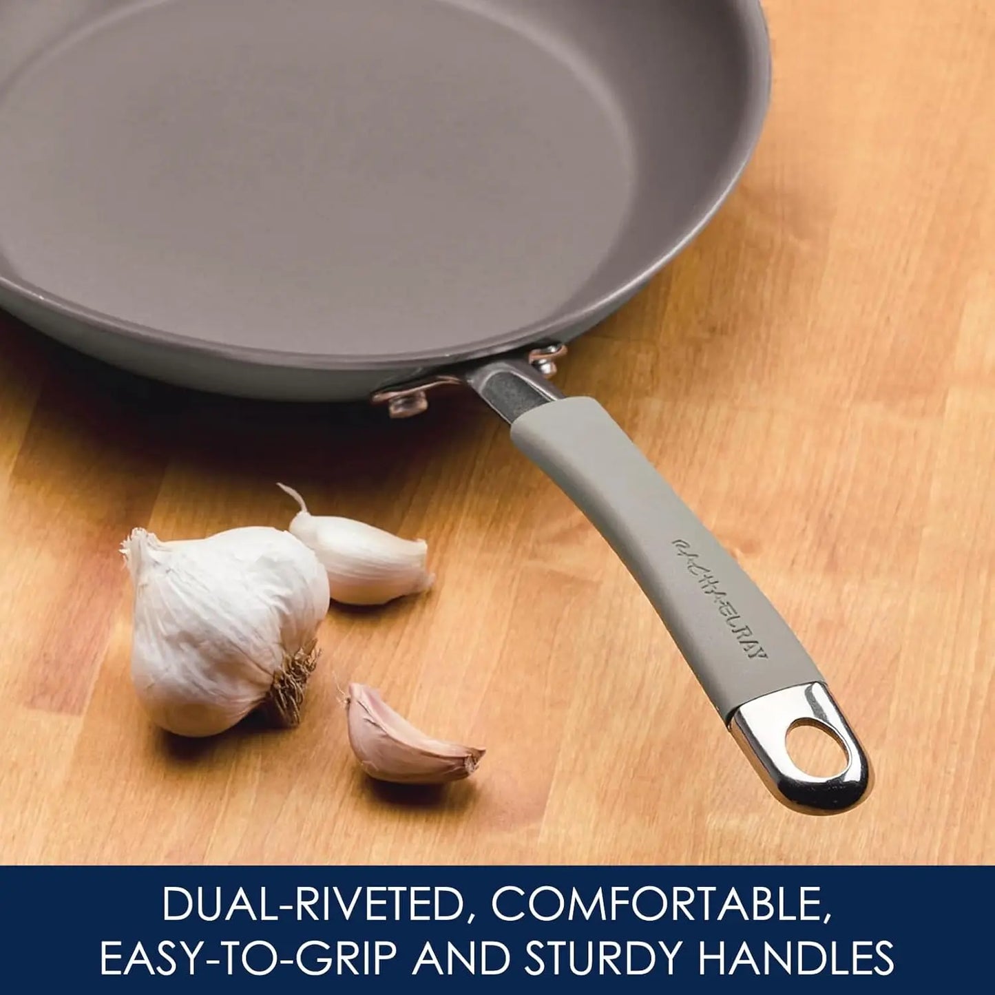 Cucina Nonstick Cookware Set, 12 Piece, Sea Salt Gray