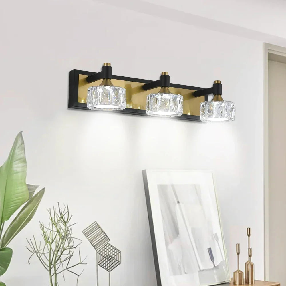 4-Lights Modern Crystal Bathroom Wall Vanity Light Fixture