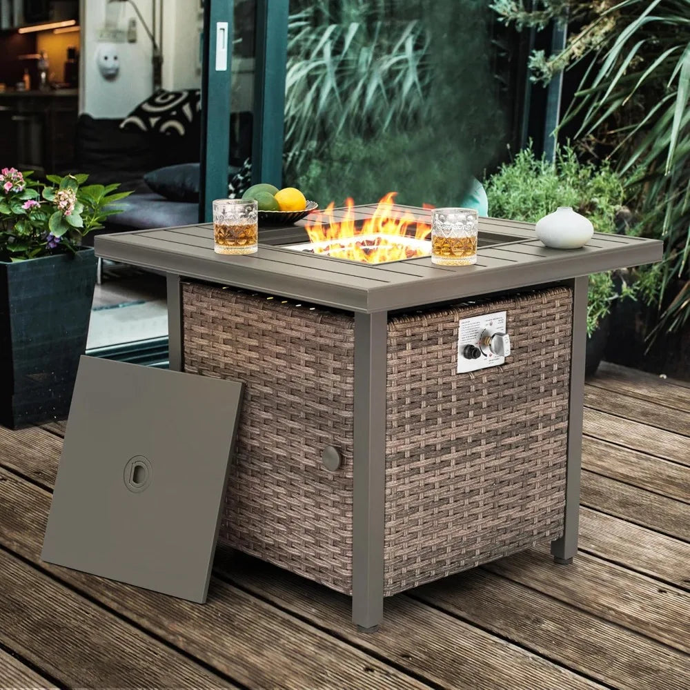 Outdoor 30" 50,000 BTU Propane Gas Fire Pit Table