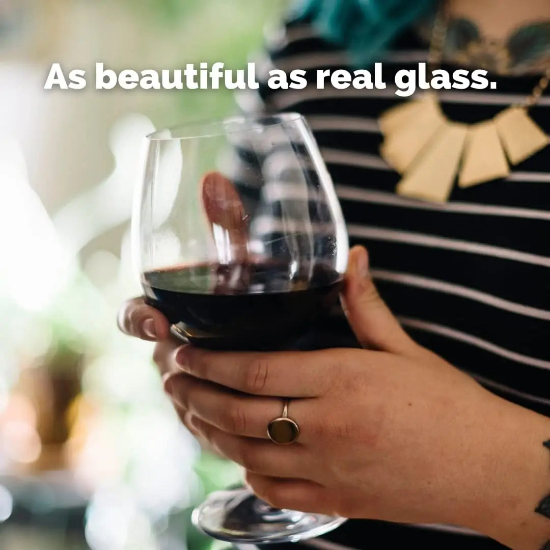 Set Of 6, 22Oz Shatterproof Tritan Plastic Red Wine Stemmed Glasses,