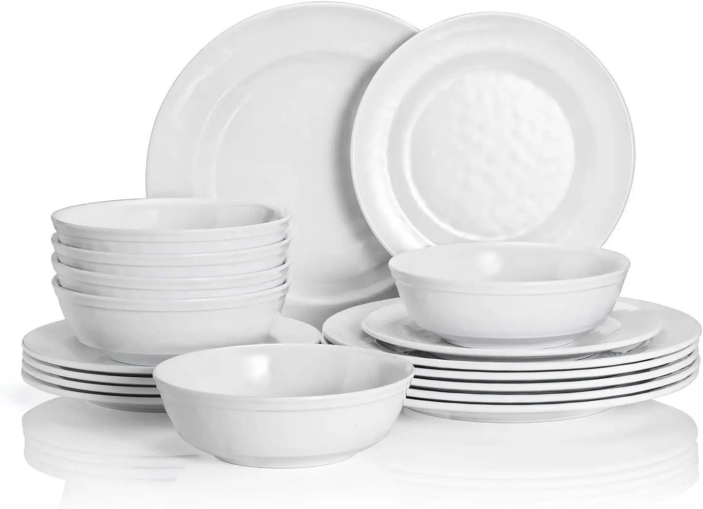 18-Piece Melamine Dinnerware Sets, Service for 6