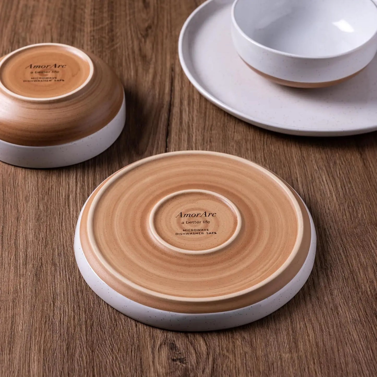 AmorArc 12 Piece Hand-painted Ceramic Dinnerware Set