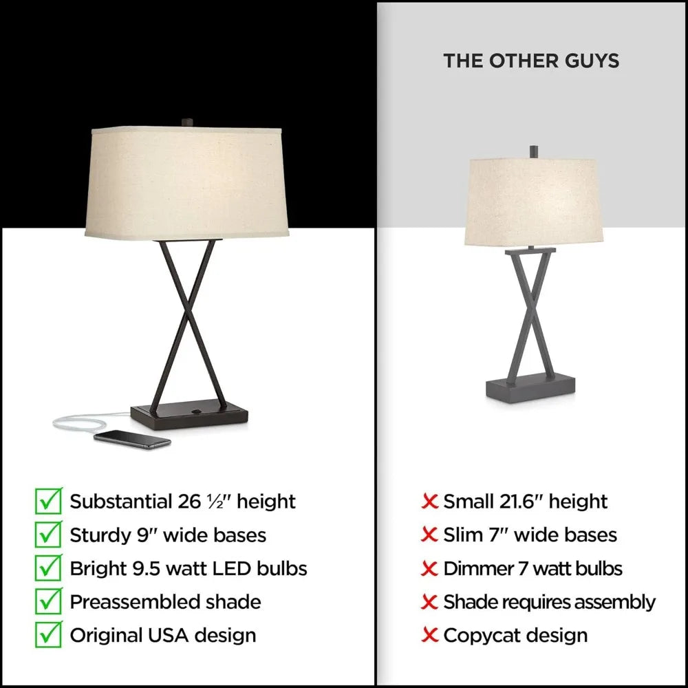 Modern Table Lamps 26.5" High Set of 2