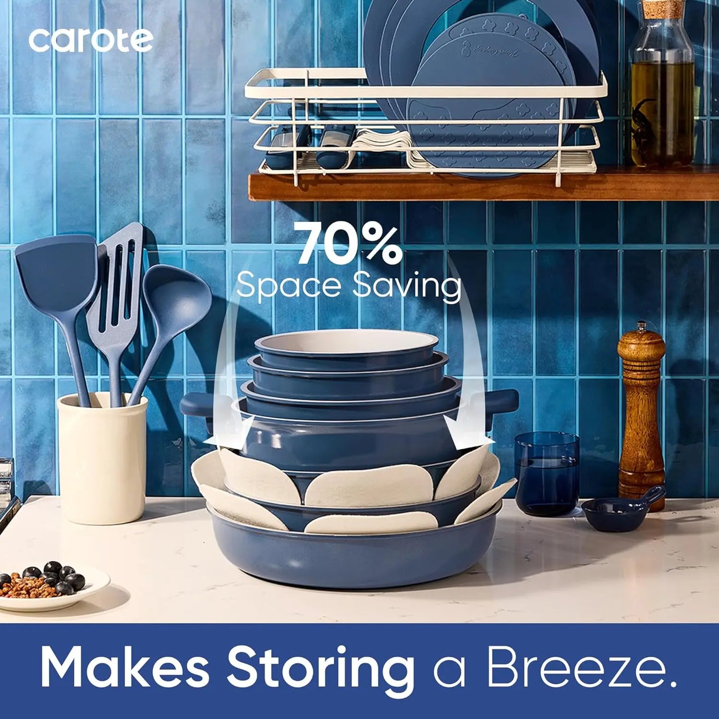 25pcs Nonstick Ceramic Cookware Set