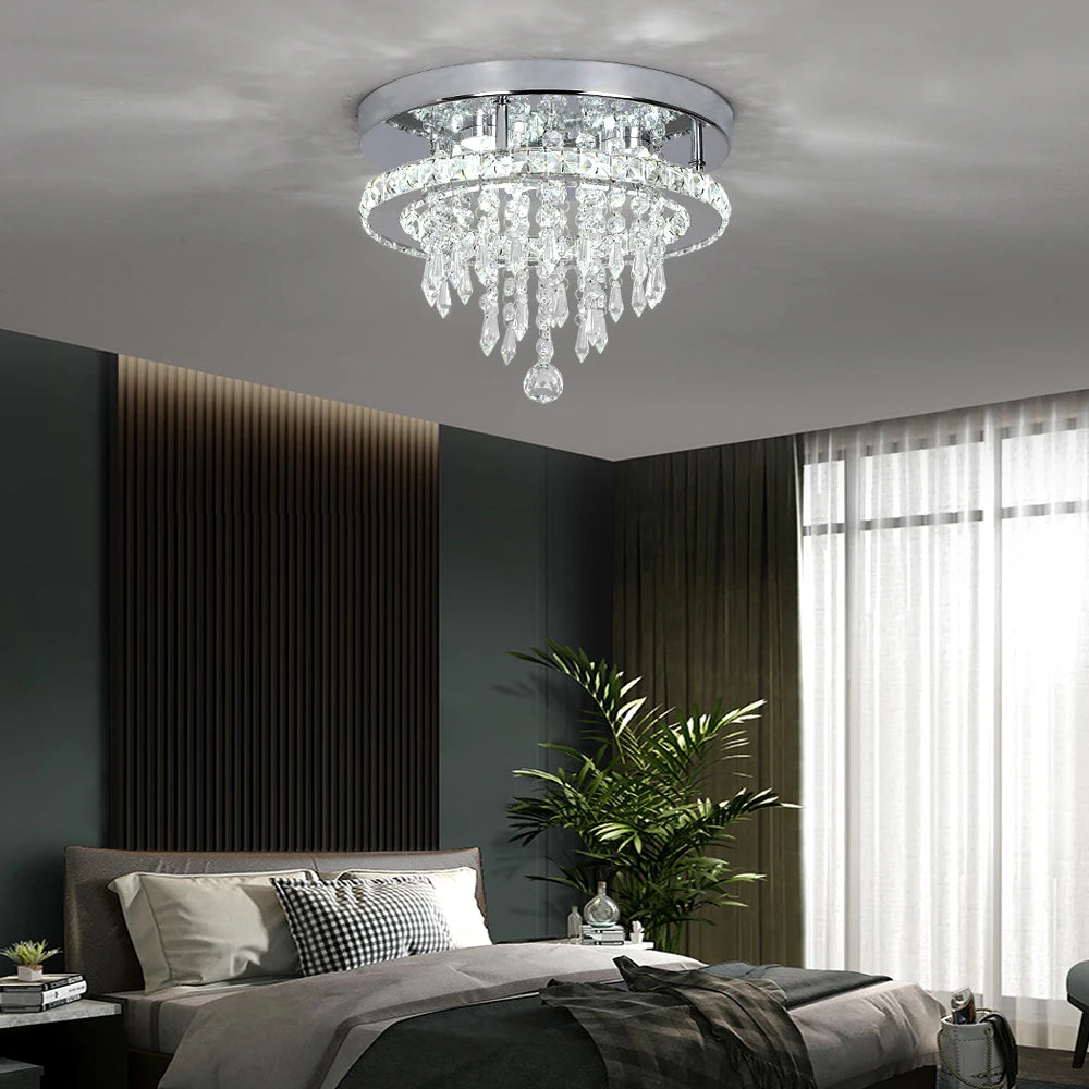 Crystal Led Chandeliers Lighting Modern Luminaire Ceiling Indoor Lighting Fixtures