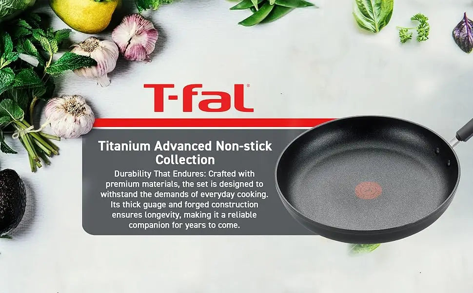T-fal Advanced 12-Piece Forged Titanium Cookware Set