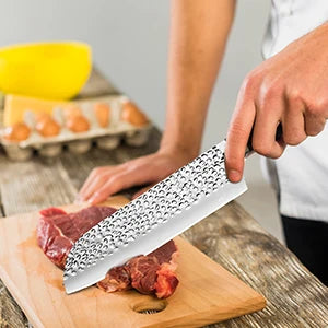 8pcs Hammer Pattern Chef Knives Set