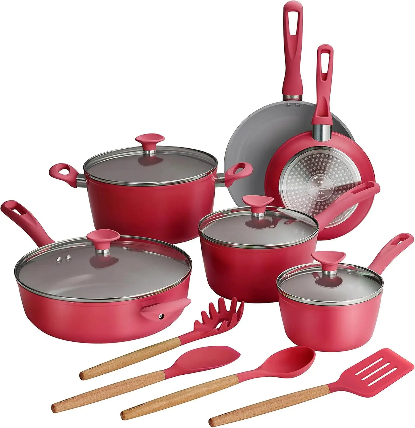 14-Piece Heavy-Gauge Aluminum Ceramic Non Stick Cookware Set