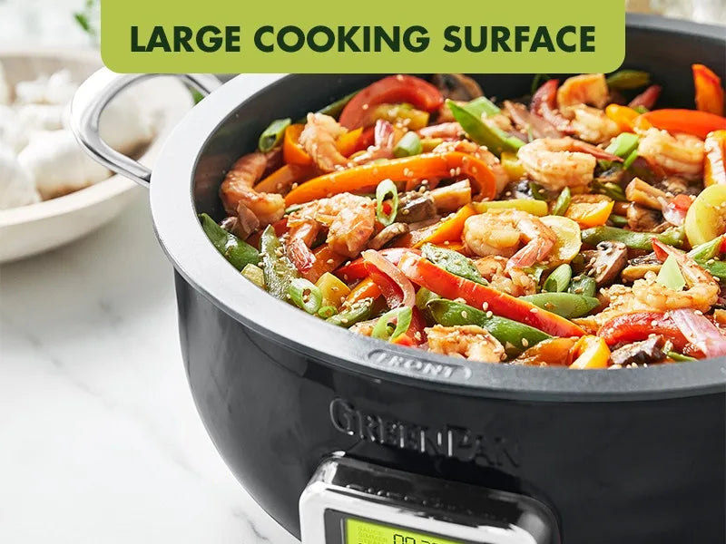 6QT DIE-CAST ALUMINUM SMART ELECTRIC SKILLET POT