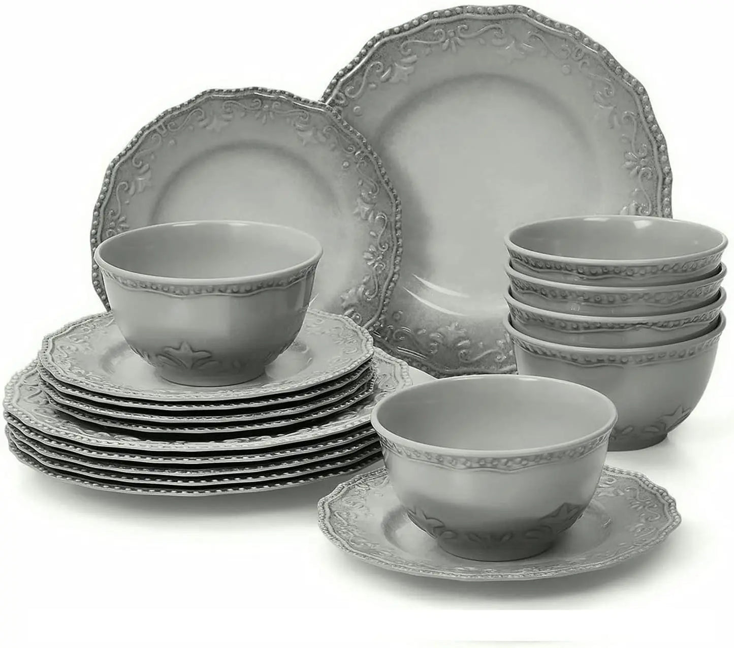 18-Piece Melamine Dinnerware Sets, Service for 6