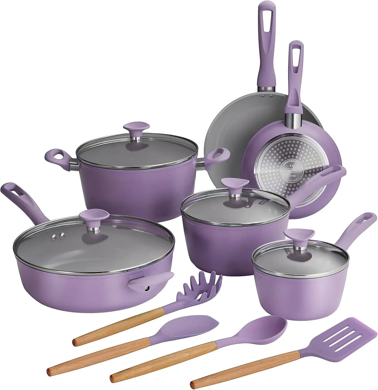 14-Piece Heavy-Gauge Aluminum Ceramic Non Stick Cookware Set