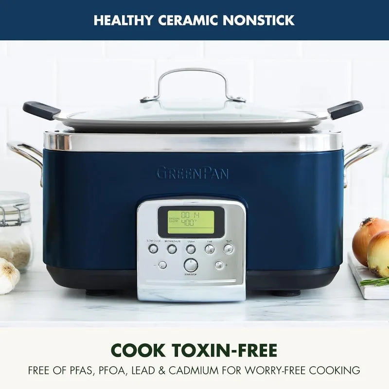 GreenPan Elite 8 - in -1 Programmable 6QT Electric Slow Cooker
