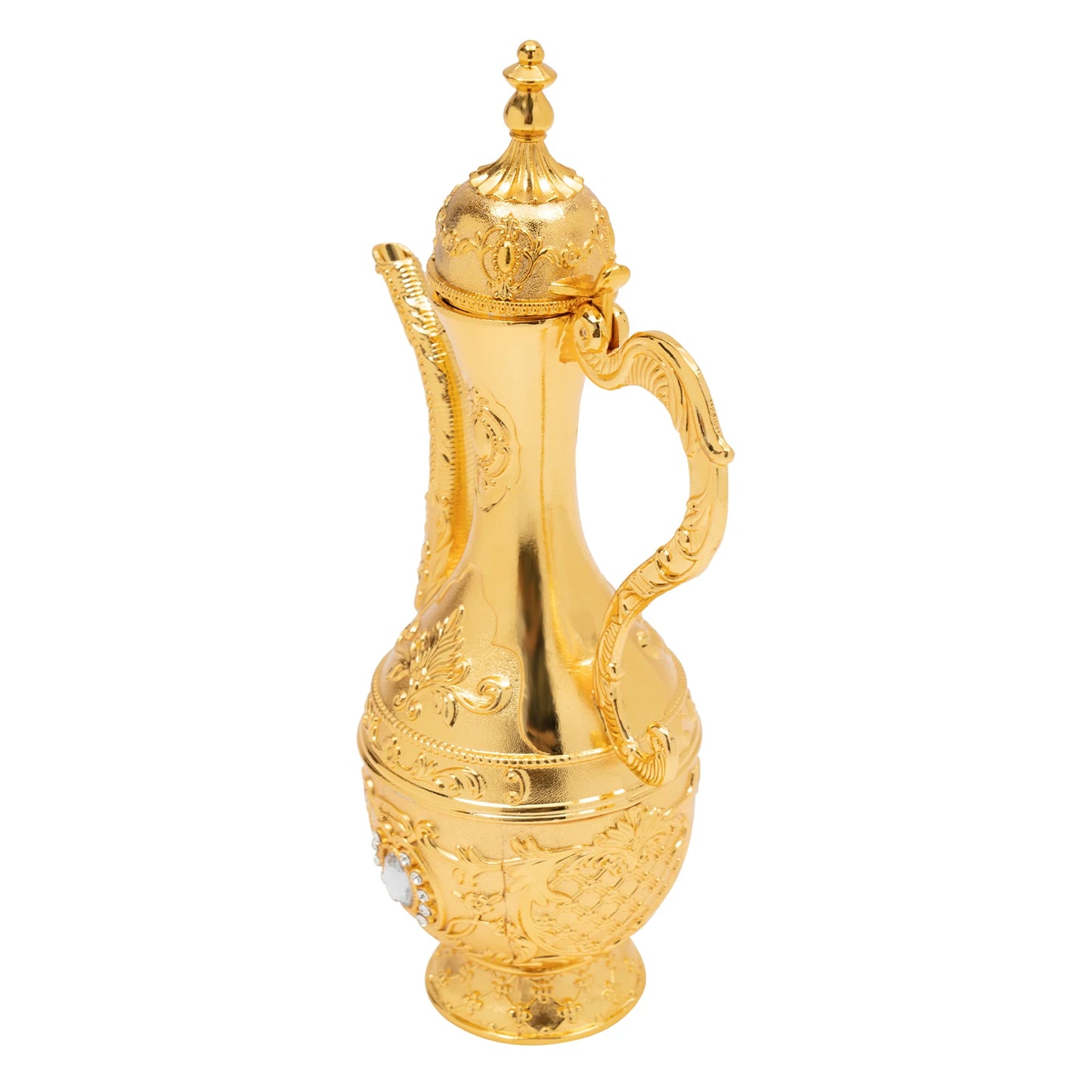 Vintage Turkish Coffee Set with Pot and 6 Cups, Gold