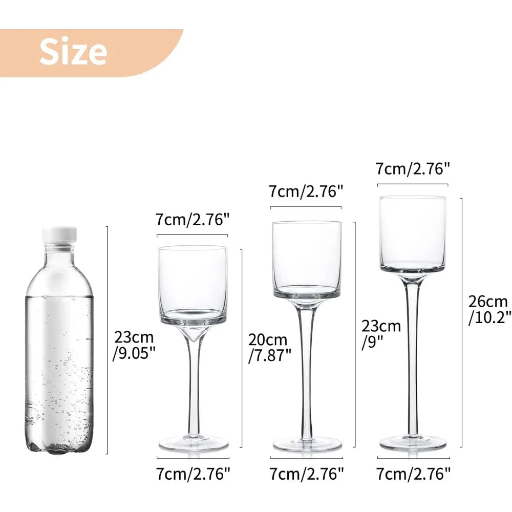 18 Pcs Long Stem Candle Pillar