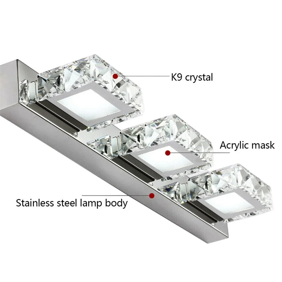 3 LED Lights Bathroom Wall Lamp Fixture