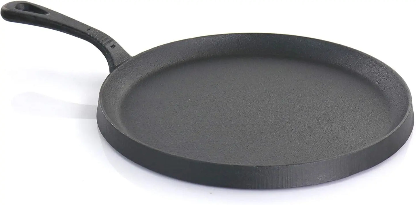 MegaChef 5 Piece, Pre-Seasoned, OVEN SAFE, Cast Iron Cookware Set, Black