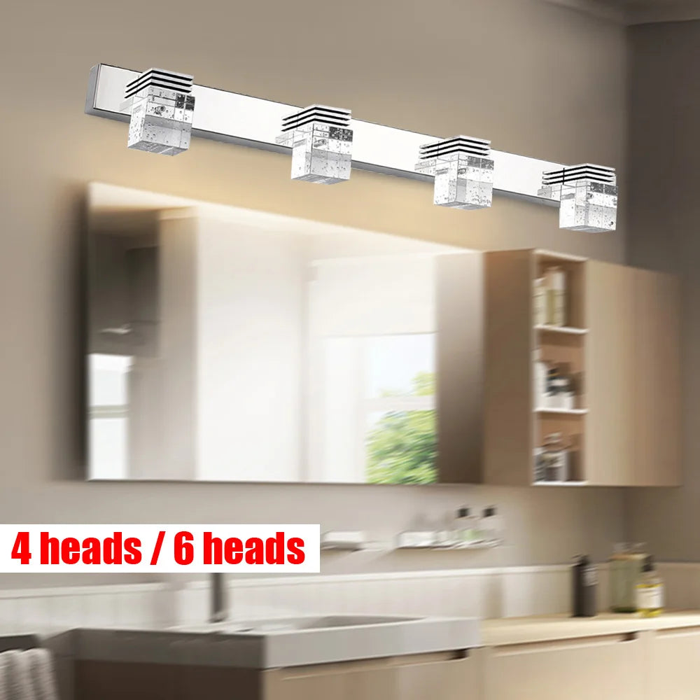 4/6Head Modern Mirror Front Light 12W/18W Wall Mounted LED Bathroom Lamp
