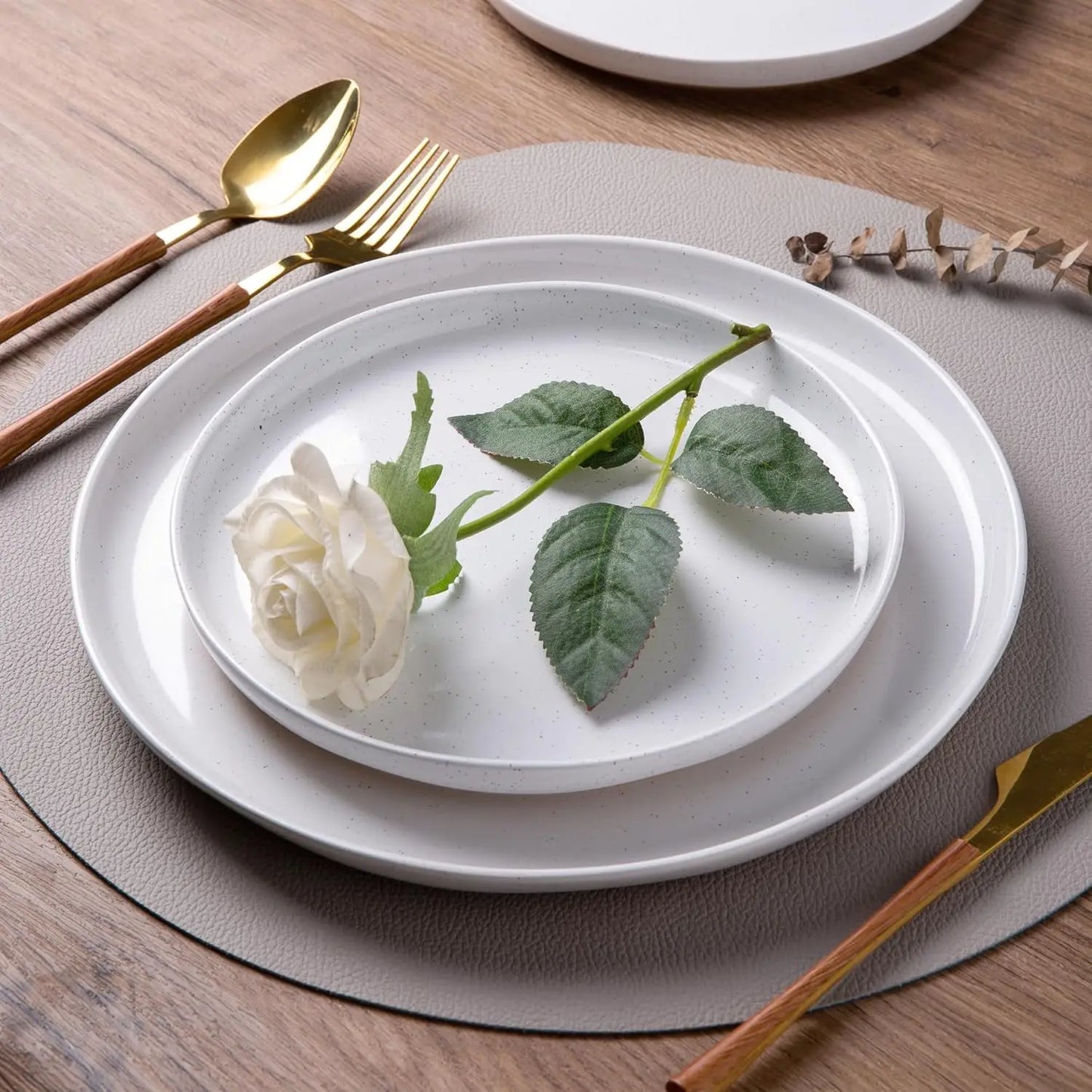 AmorArc 12 Piece Hand-painted Ceramic Dinnerware Set
