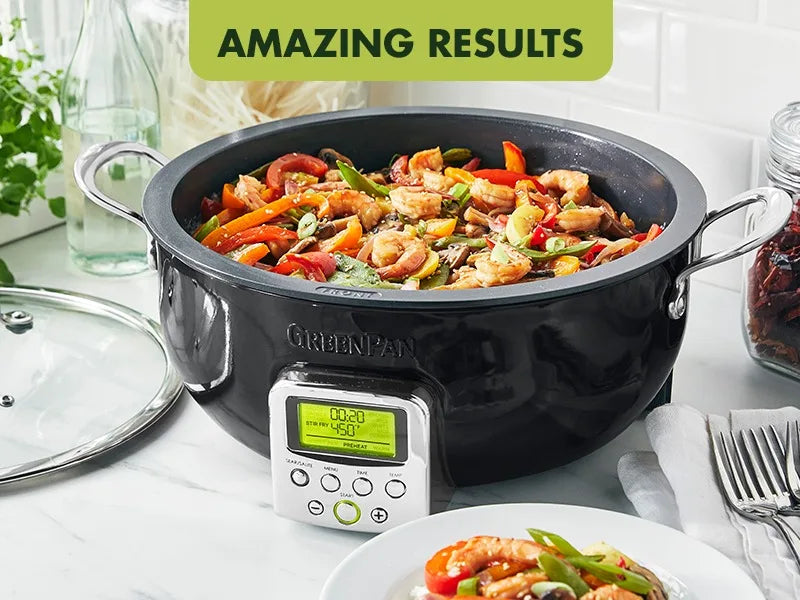6QT DIE-CAST ALUMINUM SMART ELECTRIC SKILLET POT