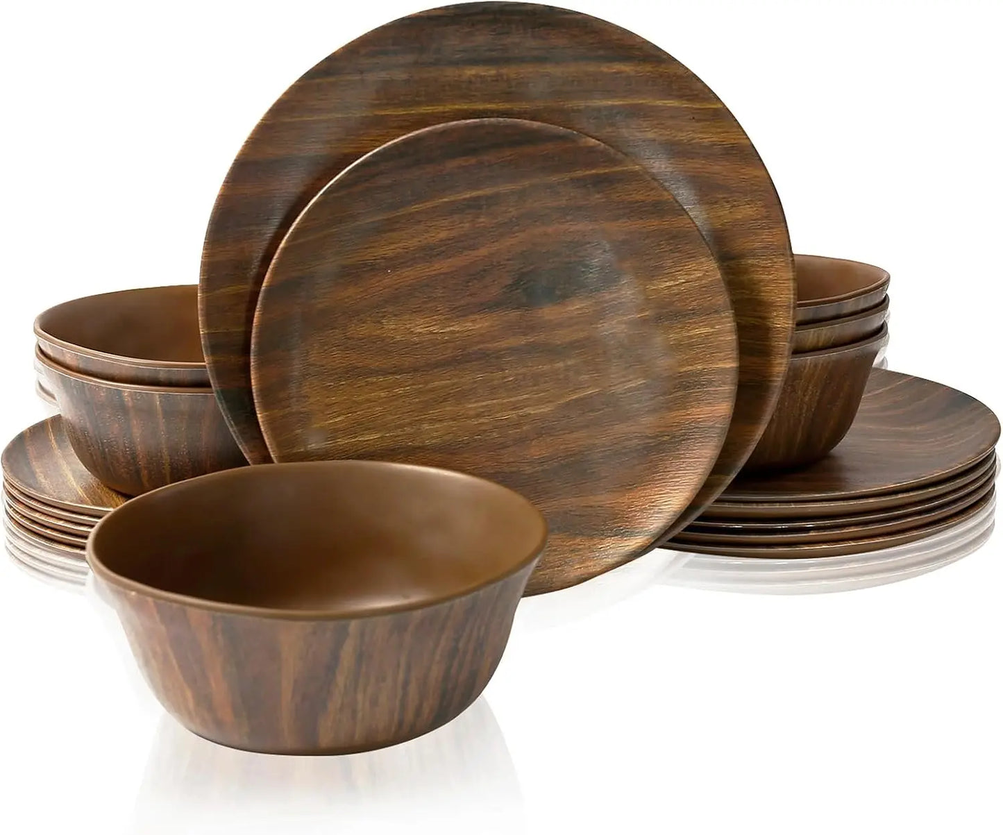 18-Piece Melamine Dinnerware Sets, Service for 6