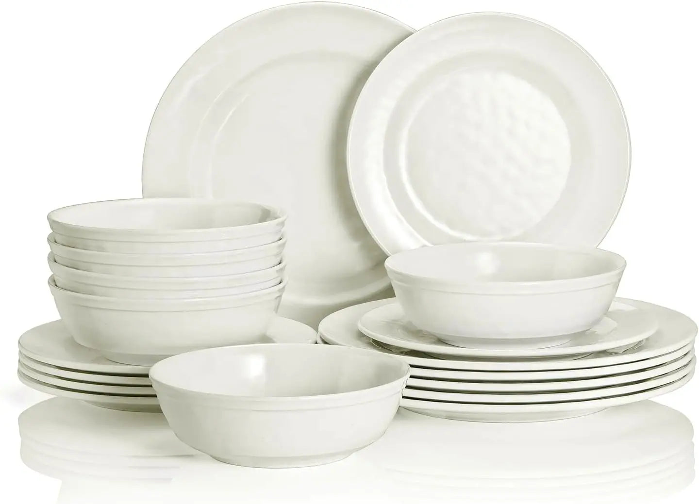 18-Piece Melamine Dinnerware Sets, Service for 6