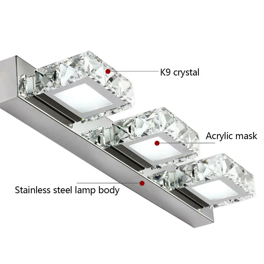 3 LED Lights Bathroom Wall Lamp Fixture