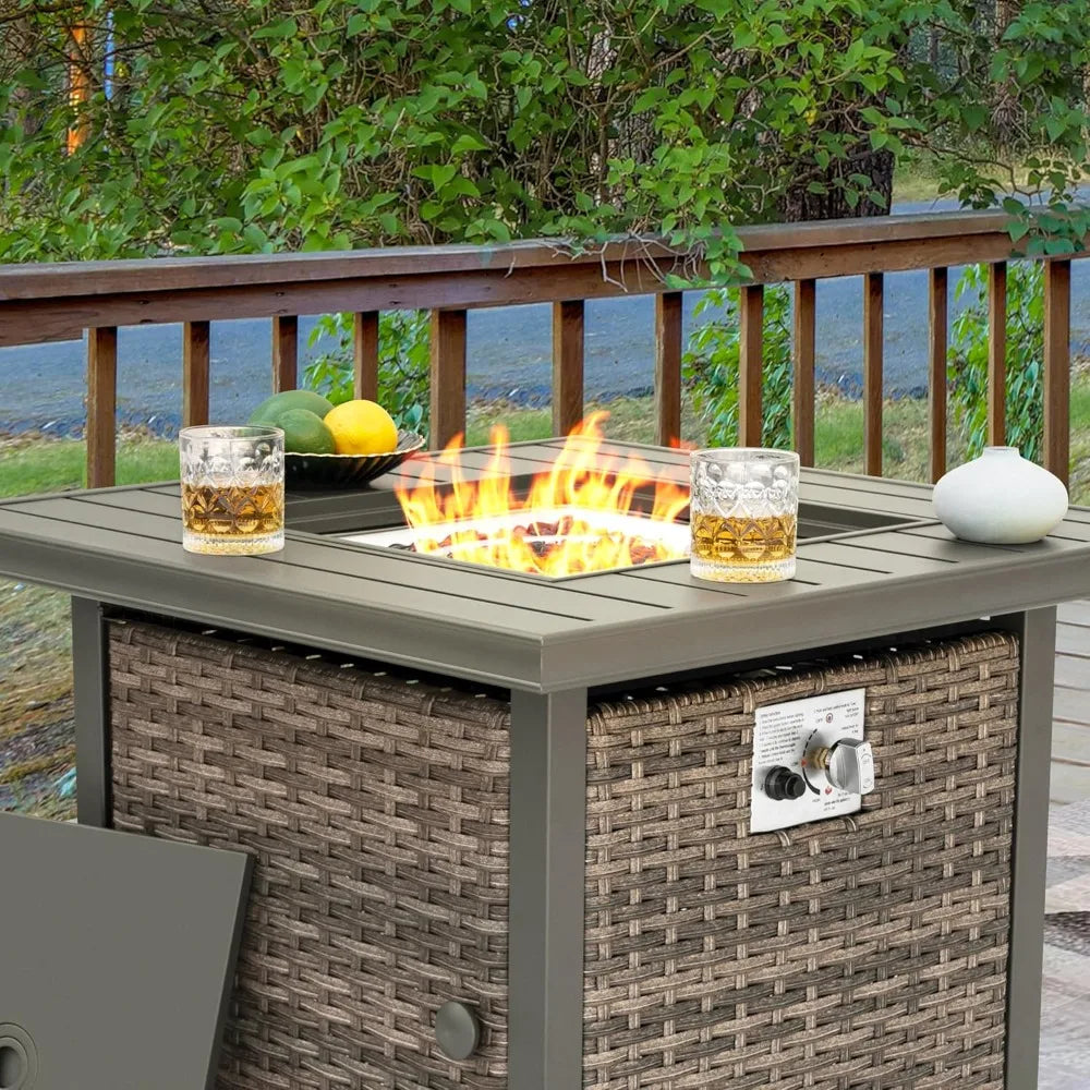 Outdoor 30" 50,000 BTU Propane Gas Fire Pit Table