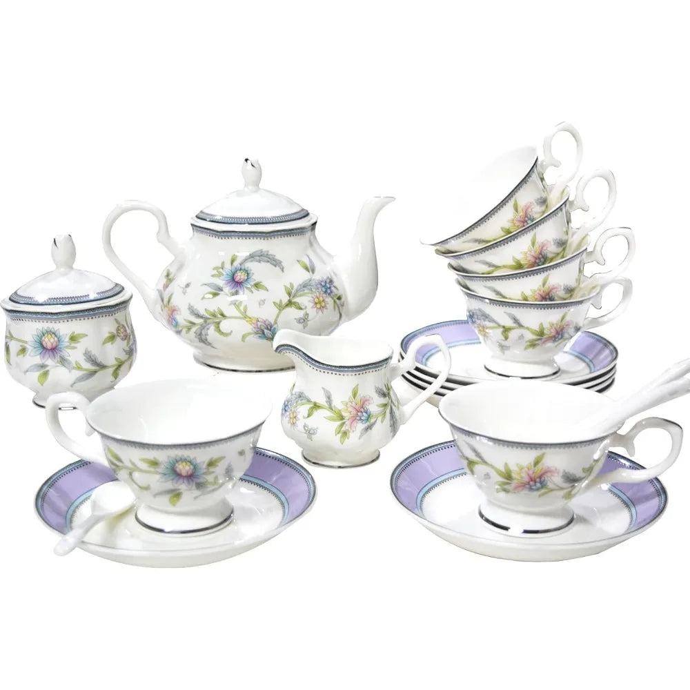 21-piece Vintage Porcelain Party Tea Set