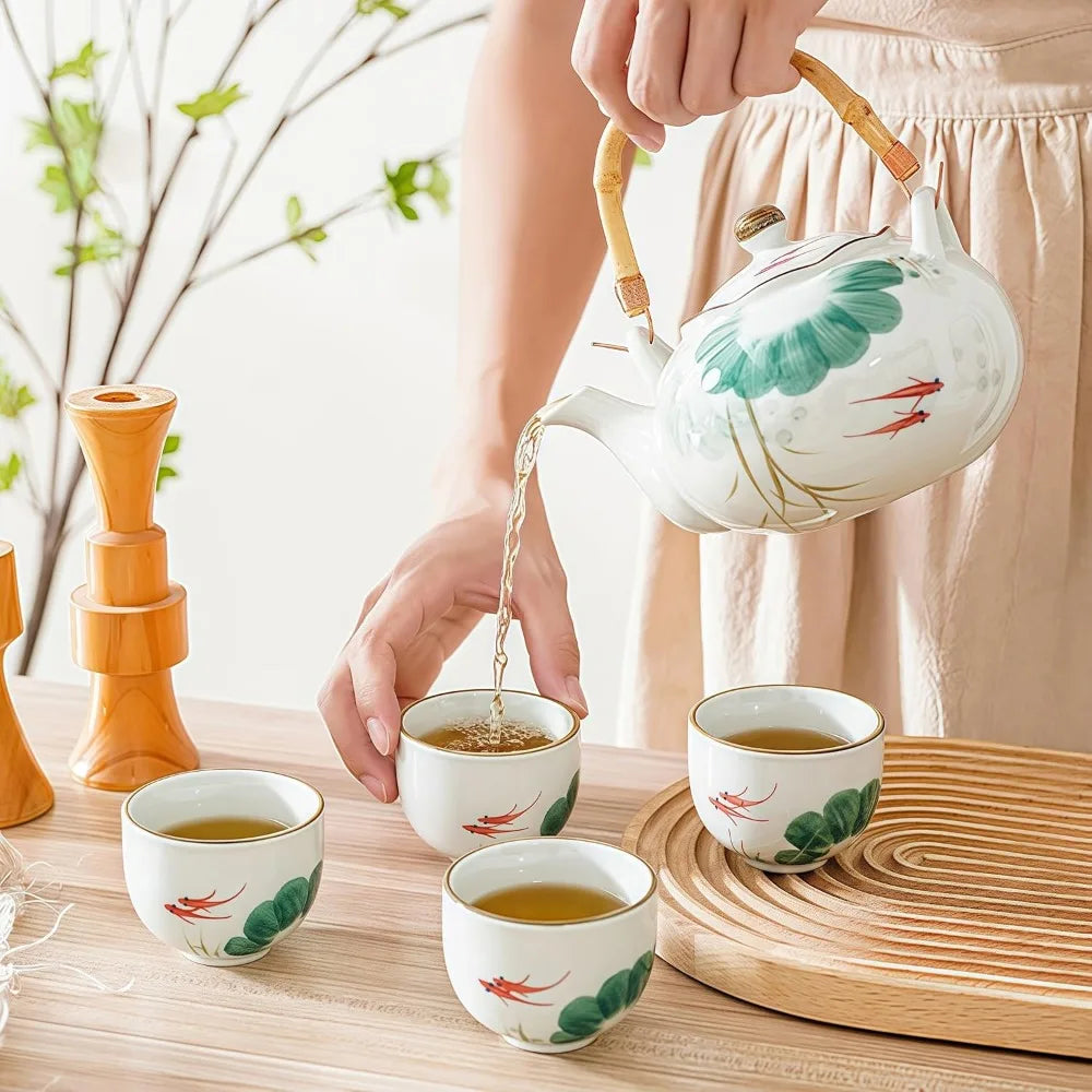 Old Craftsman Japanese Teapot and Cup Set