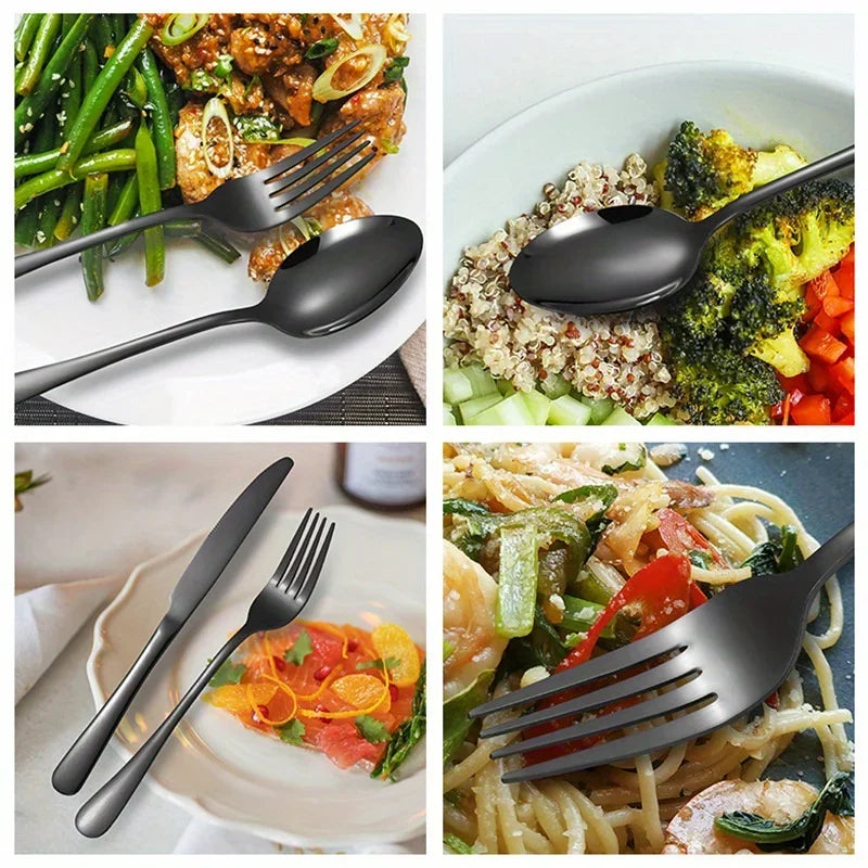 24-Piece Stainless Steel Cutlery Set - Durable Stylish Design - Perfect for Home Dining
