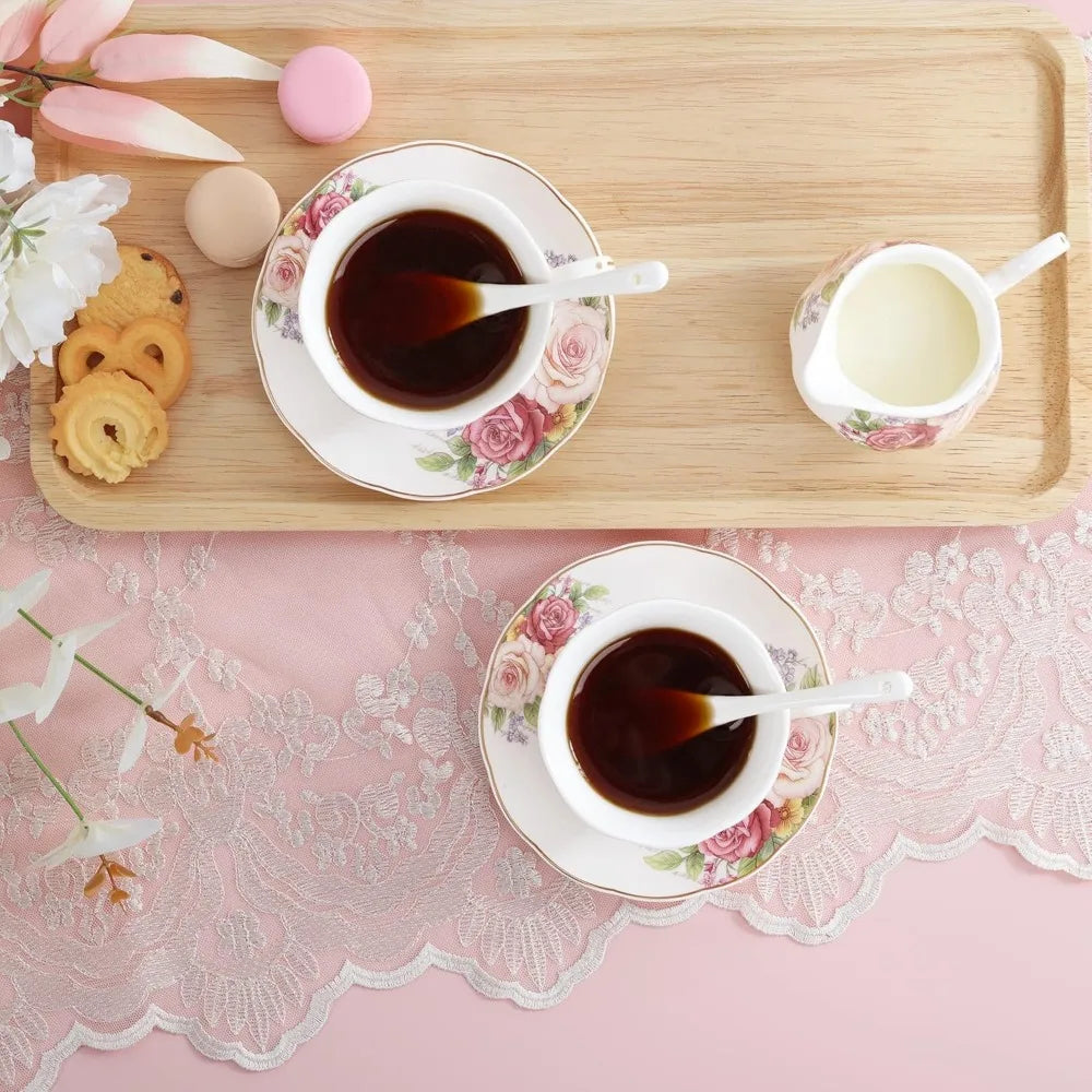 European Bone China Porcelain Coffee Set