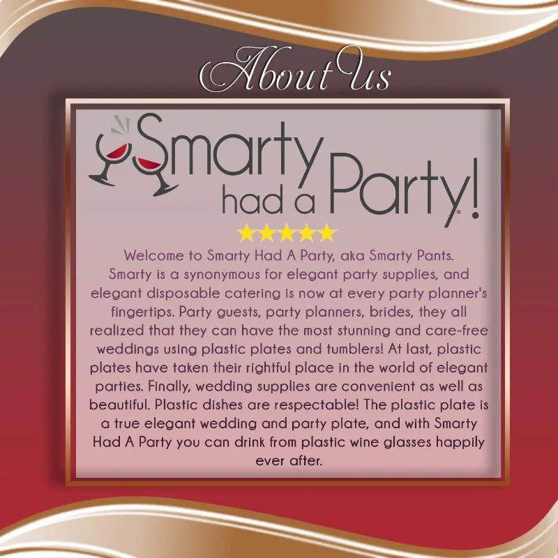 Elegant White with Gold Rim Disposable Plastic Buffet Party Set for 120 Guests