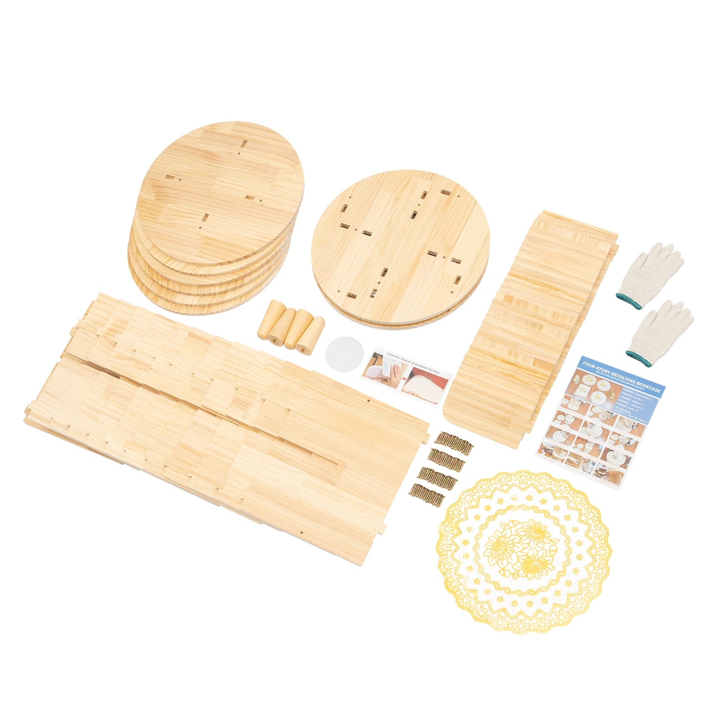 Kids' 6-Tier 360° Rotating Bookshelf