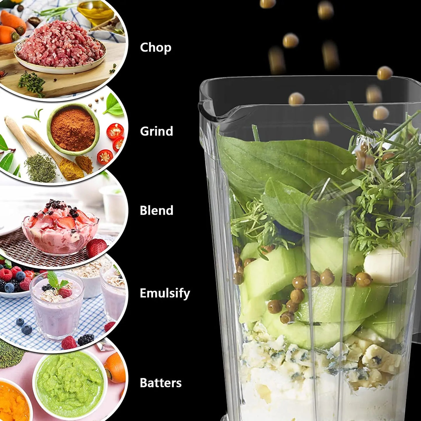 BioloMix 1800W Mini Pro Professional-Grade Smoothie Blender