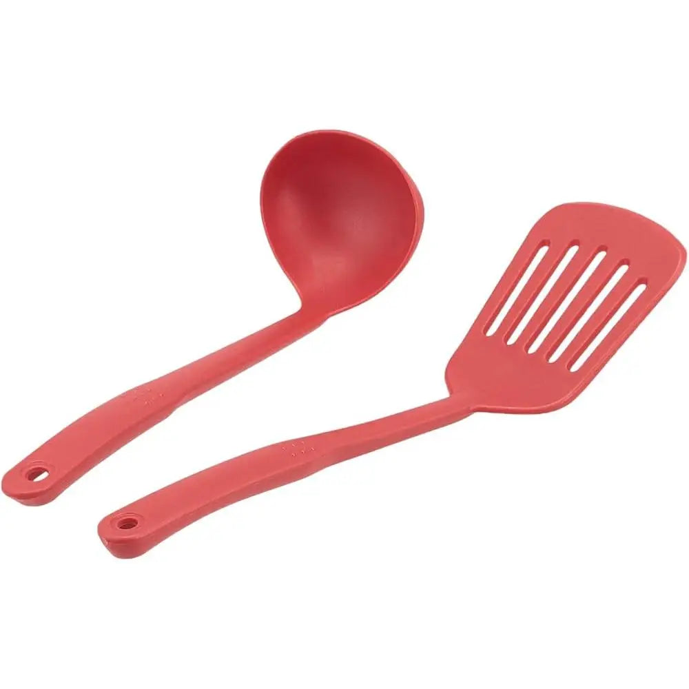 12pc Nonstick Aluminum Cookware Set, Red