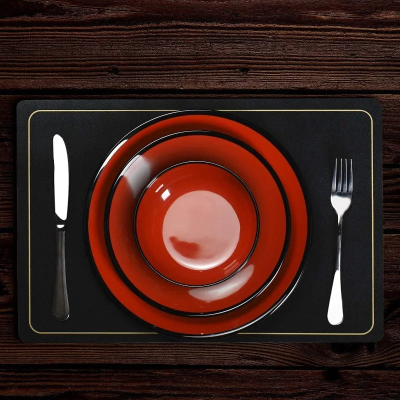 18-Piece Melamine Dinnerware Sets, Service for 6