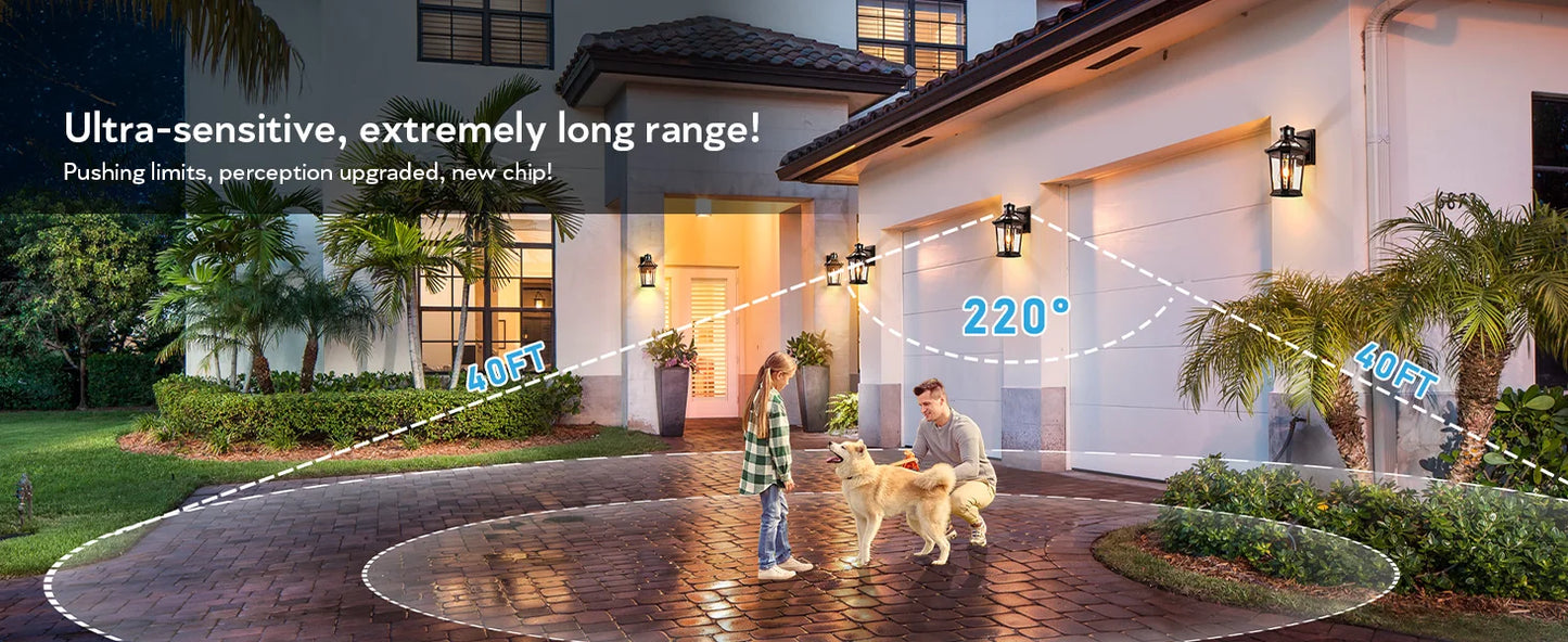 Bronze Waterproof Motion Sensor Outdoor Lights