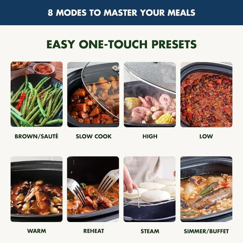 GreenPan Elite 8 - in -1 Programmable 6QT Electric Slow Cooker