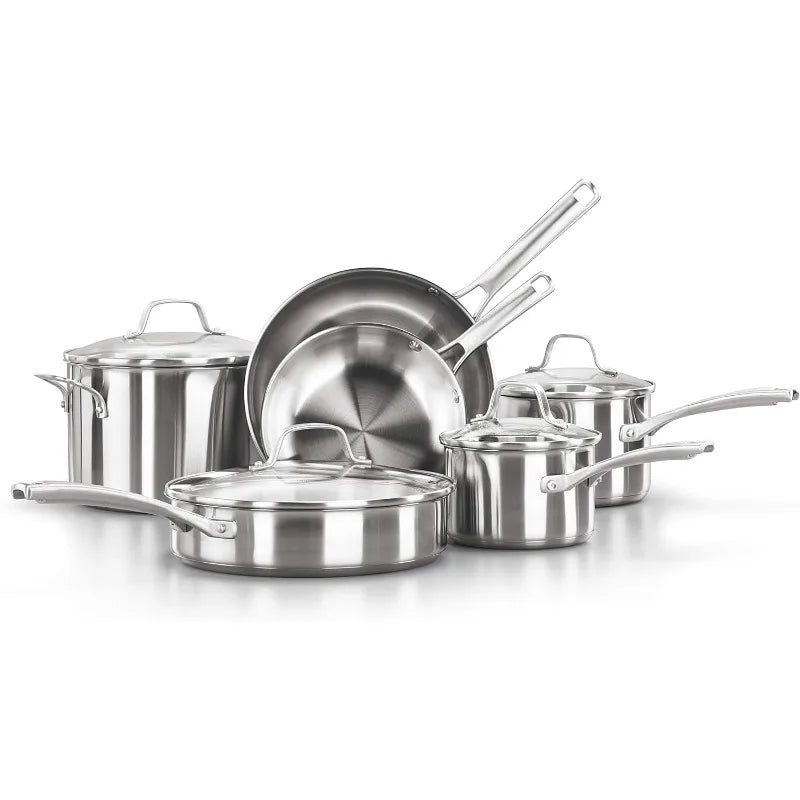 Calphalon Classic™ Stainless Steel 10-Piece Cookware Set