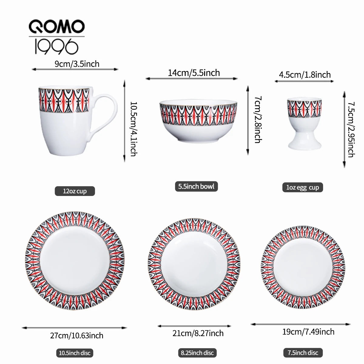 12/24-piece Porcelain Dinnerware Set, Plaid