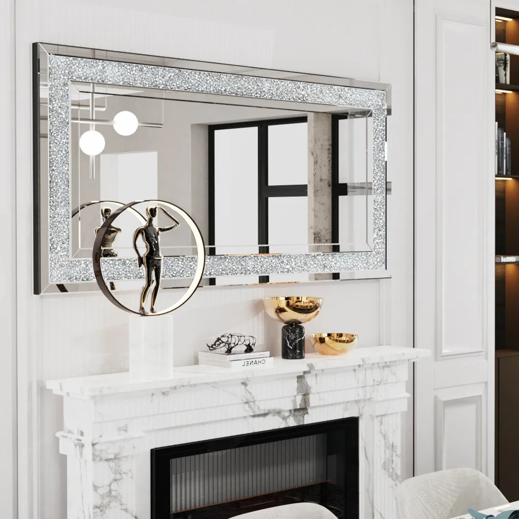 XXXL Decorative Crushed Diamond Full Length Wall Mirror