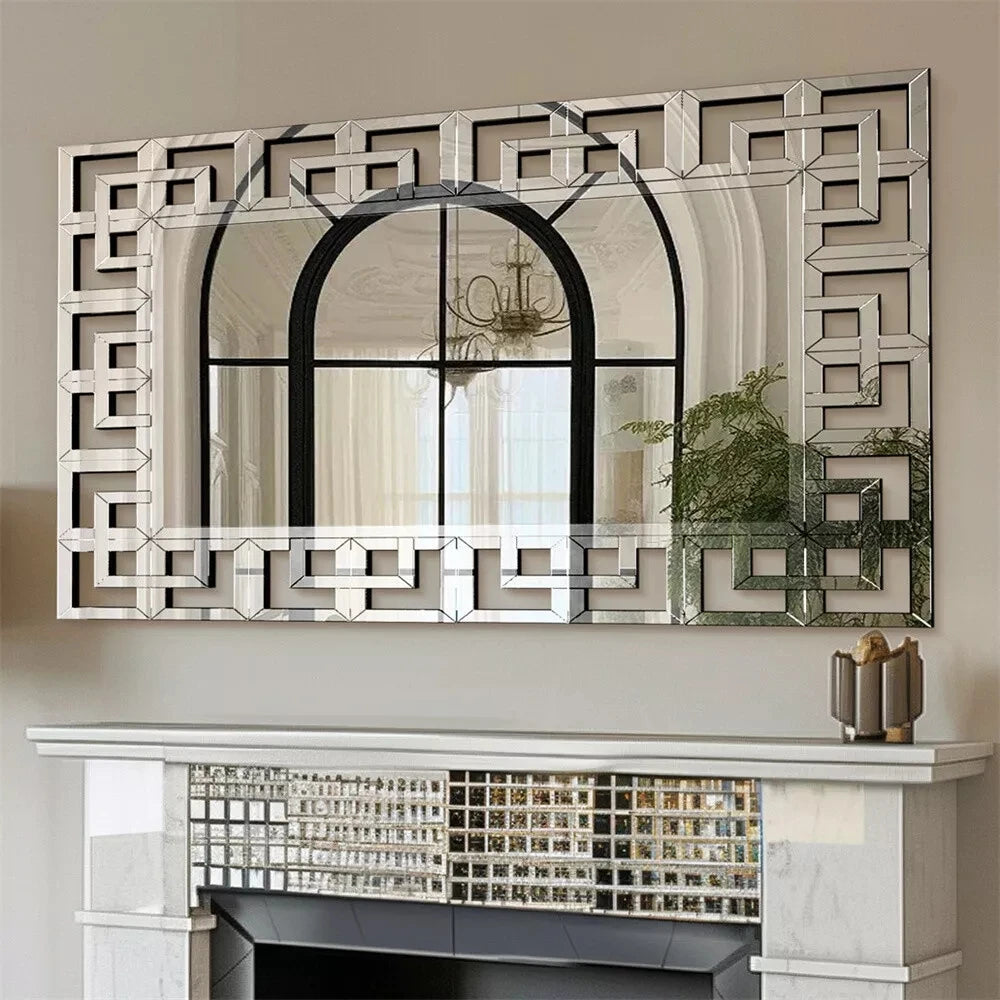 Wisfor 48”×28”Rectangle Art Decorative Wall Mirror