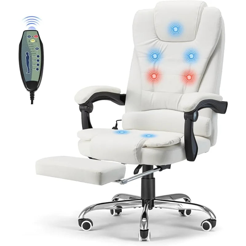 Heated Massage Executive Chair With Footrest
