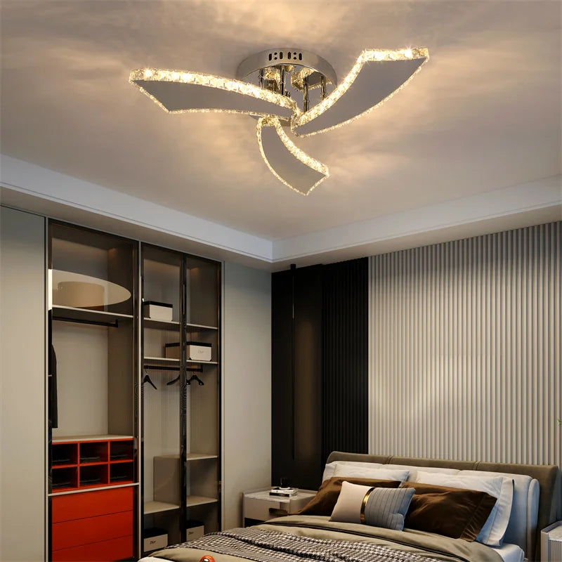 Crystal Led Chandeliers Lighting Modern Luminaire Ceiling Indoor Lighting Fixtures