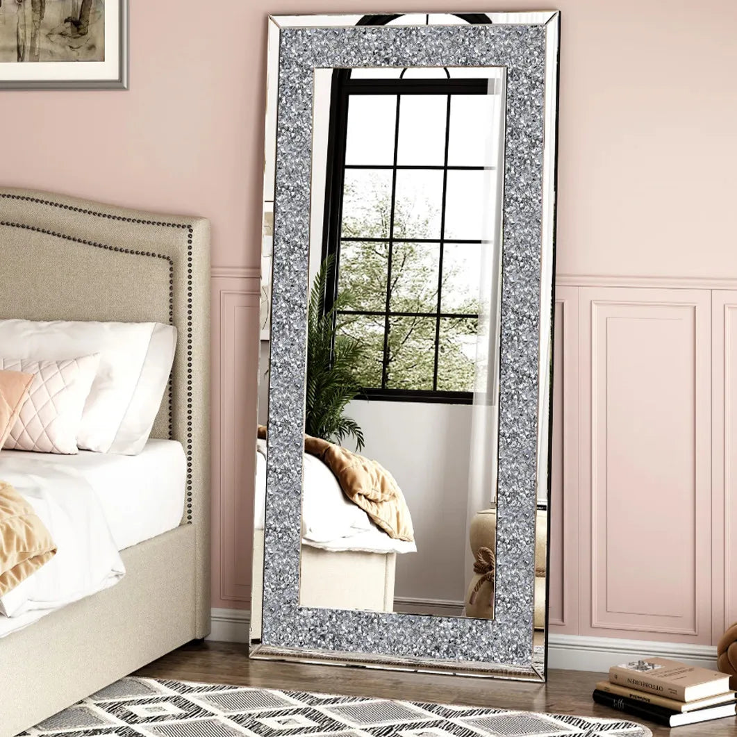 XXXL Decorative Crushed Diamond Full Length Wall Mirror