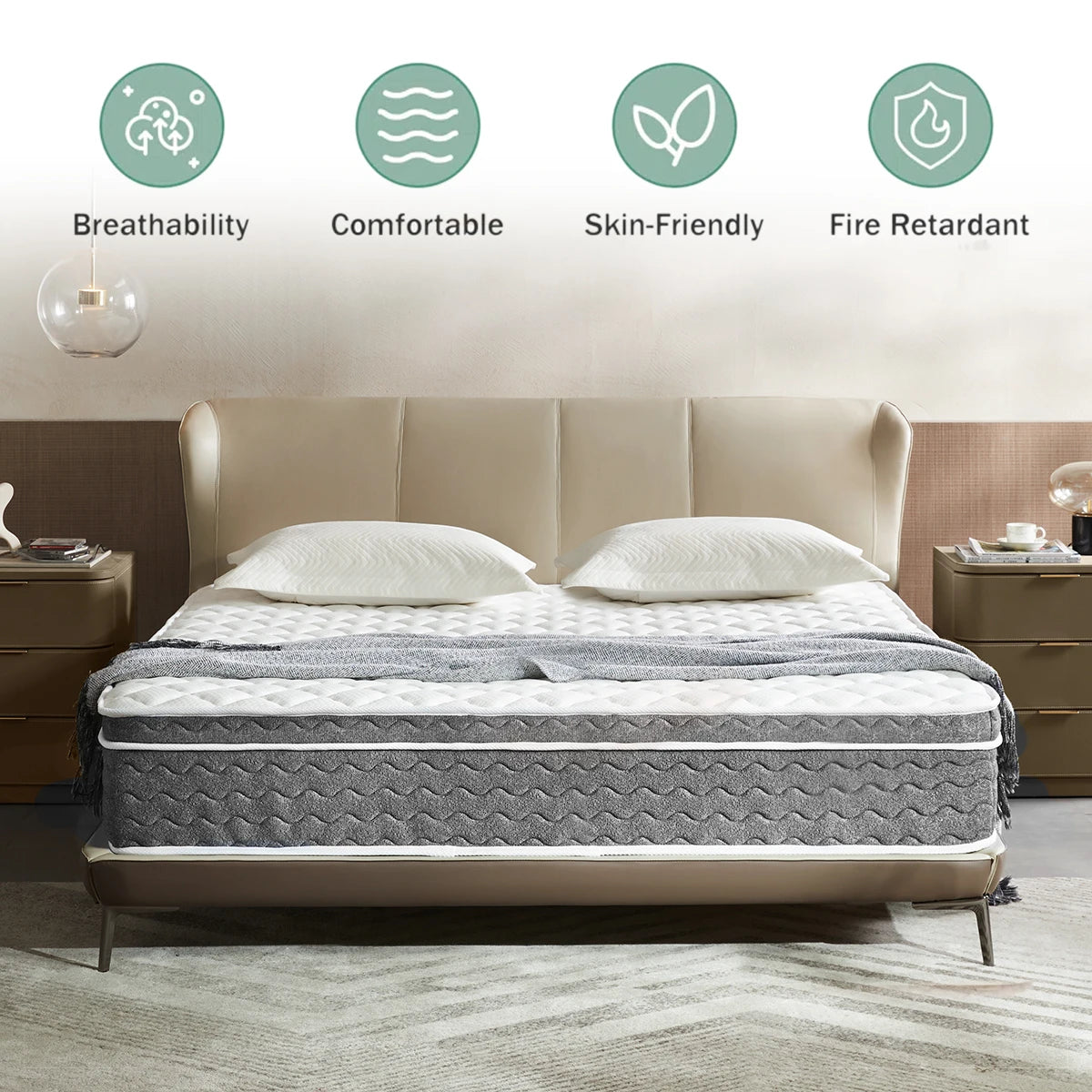 10/12/14 Inch Hybrid Mattress in A Box