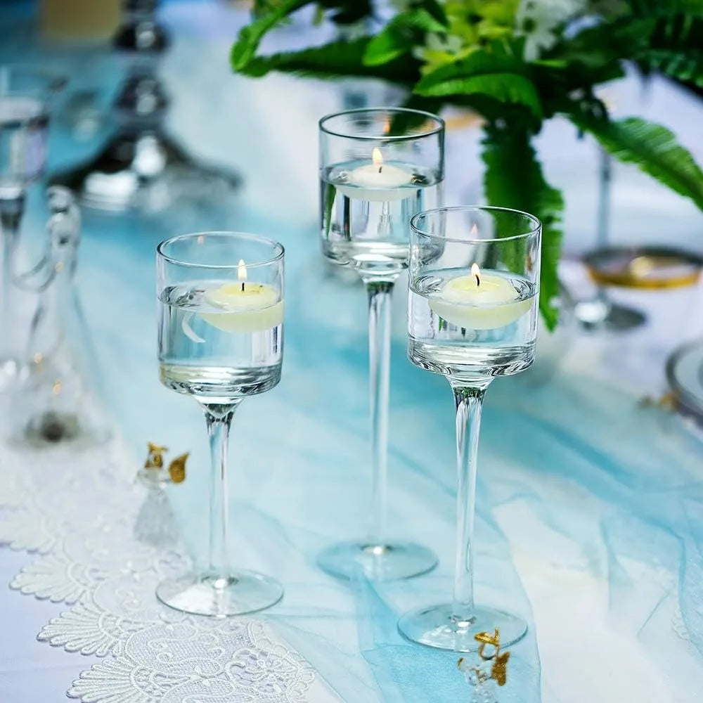 18 Pcs Long Stem Candle Pillar