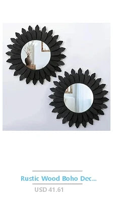 4 Pcs Square Silver Mirror Wall Decor Set