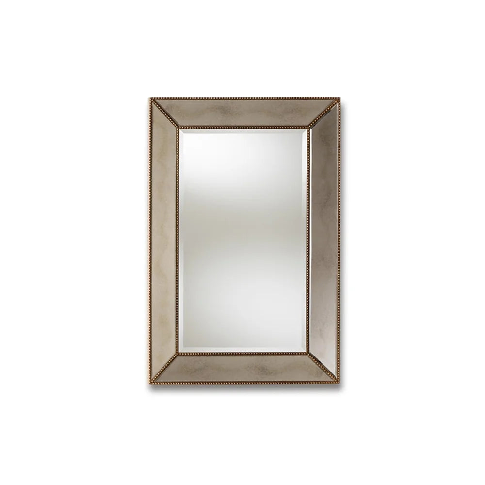 Rectangular Antique Gold Finished Accent Wall Mirror