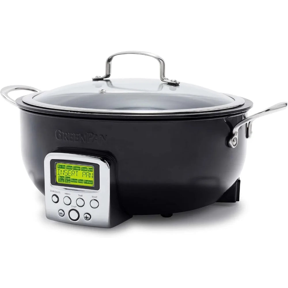 6QT DIE-CAST ALUMINUM SMART ELECTRIC SKILLET POT
